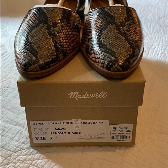 Madewell Marisa D’Orsay Flat in Snakeskin Leather - Picture 4 of 4